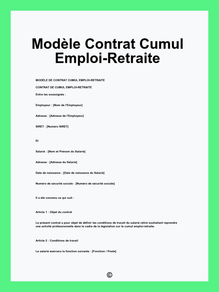 découvrez nos exemples et conseils pour rédiger une lettre de cumul emploi-retraite efficace, facilitant vos démarches administratives.